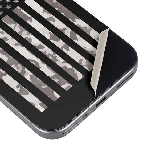Black and White Camo American Flag Pixel 9 Pro XL Skin